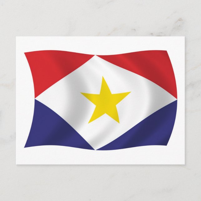 Saba Flag Postcard Postkarte (Vorderseite)