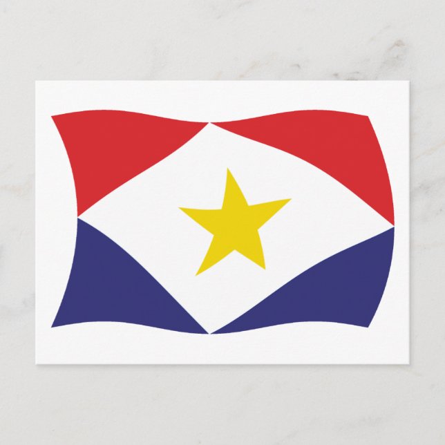 Saba Flag Postcard Postkarte (Vorderseite)