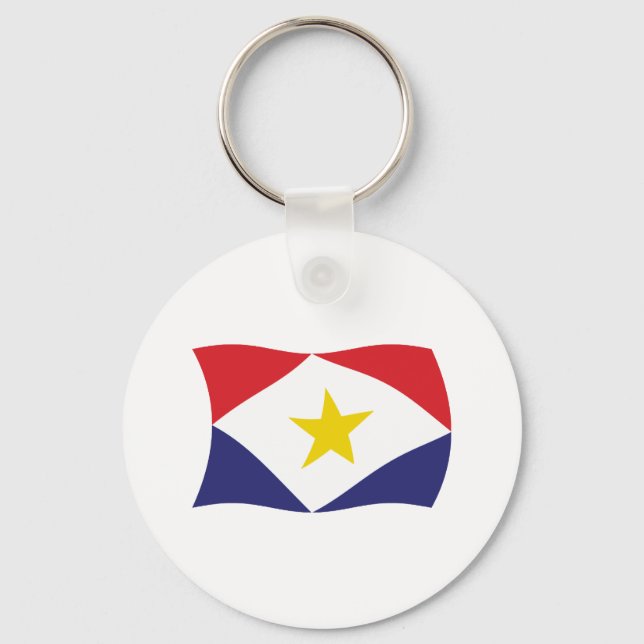Saba Flag Schlüsselanhänger (Vorderseite)
