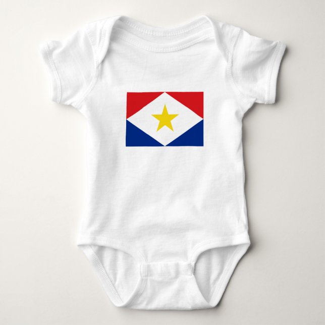 Saba-Flagge Baby Strampler (Vorderseite)