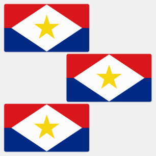 Saba-Flagge Etiketten