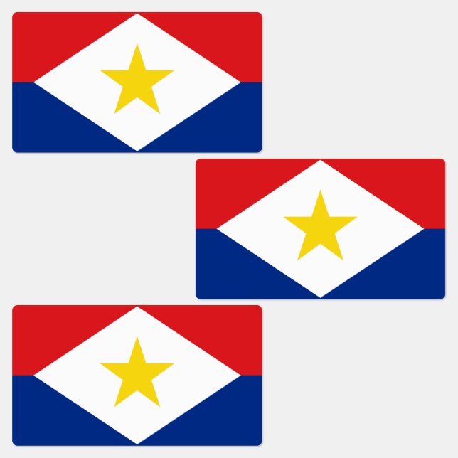 Saba-Flagge Etiketten (Gruppe)