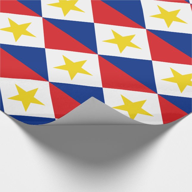 Saba-Flagge Geschenkpapier (Ecke)