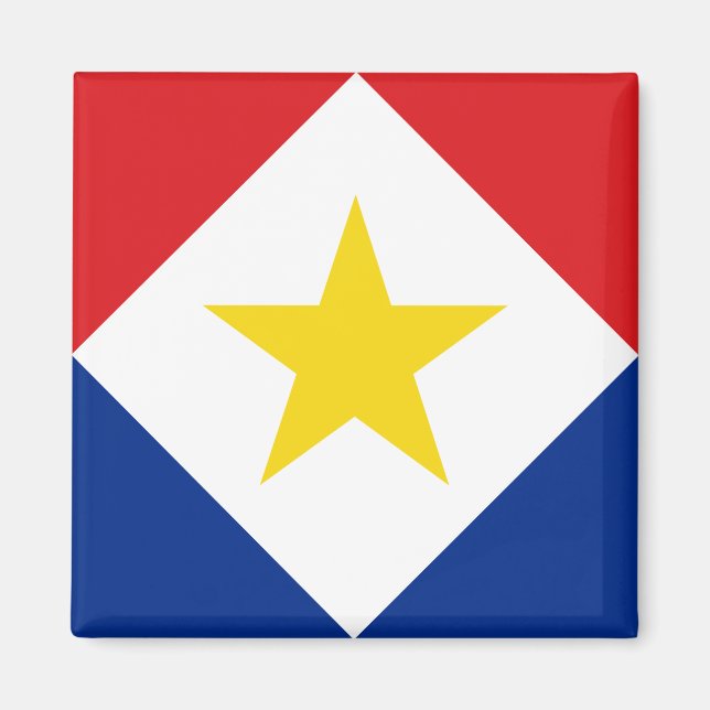 Saba-Flagge Magnet (Vorne)