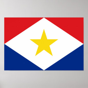 Saba-Flagge Poster