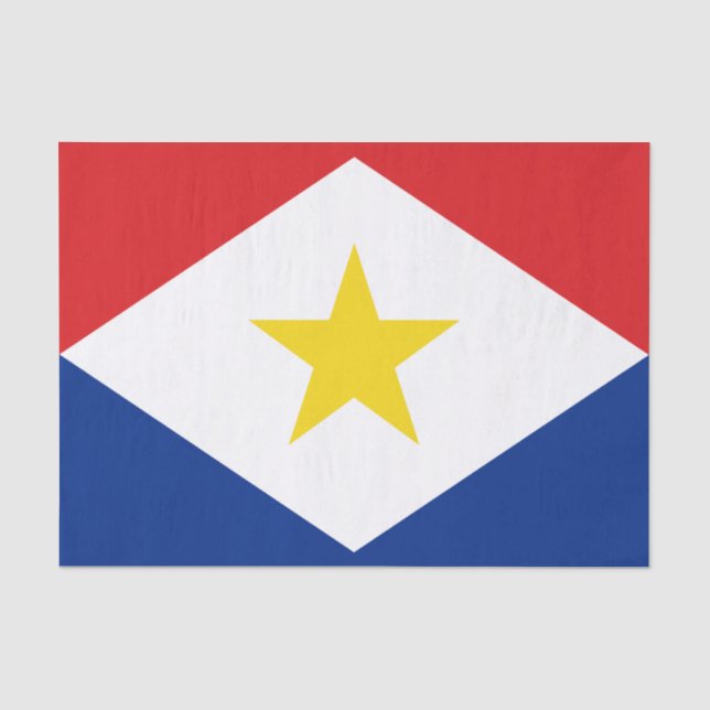 Saba-Flagge Seidenpapier (Vorderseite)