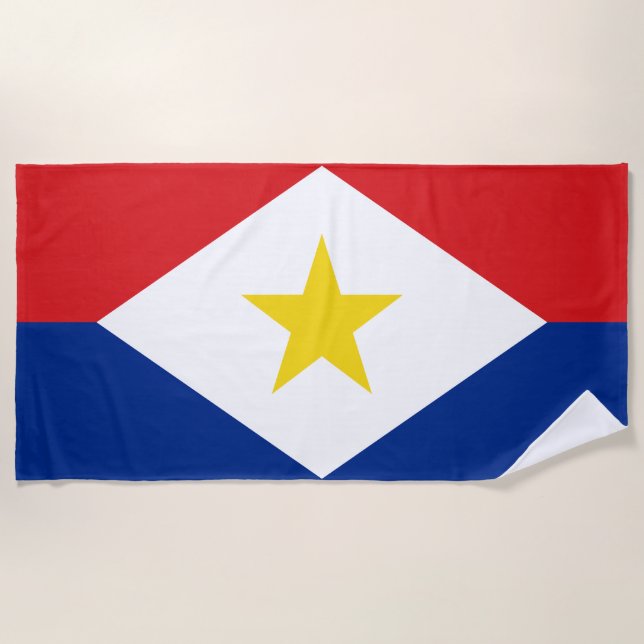 Saba-Flagge Strandtuch (Vorderseite)