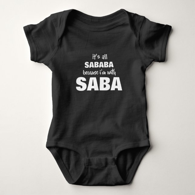 Saba Grandpa Fathers Baby Geschenk Strampler (Vorderseite)