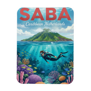 Saba Karibische Niederlande Magnet