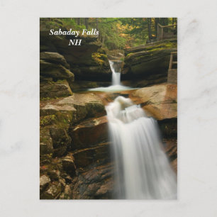 Sabaday Falls, NH Postcard Postkarte