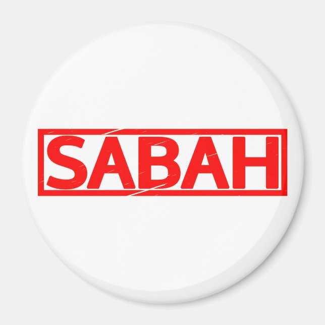 Sabah Briefmarke Magnet (Vorne)