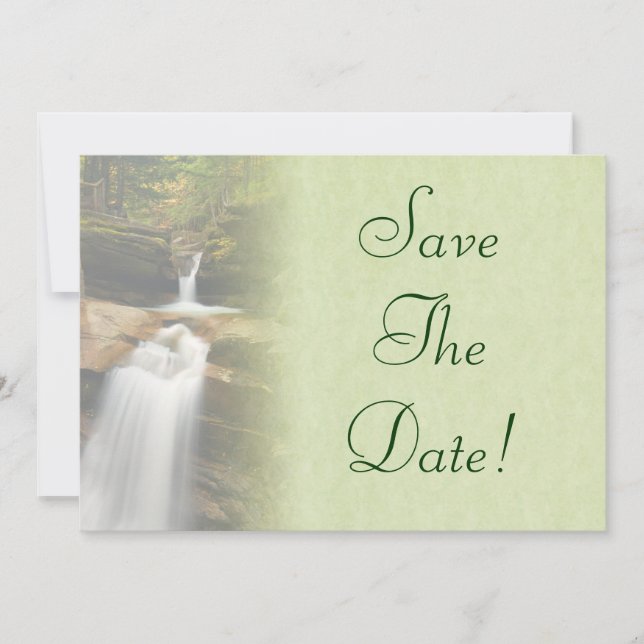 Sabbaday Falls Wedding Save the Date Einladung (Vorderseite)