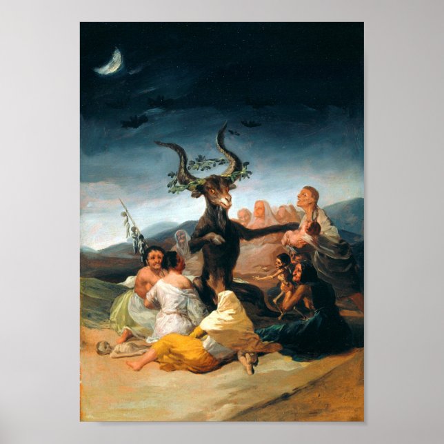 Sabbat der Hexen Francisco Goya Poster (Vorne)