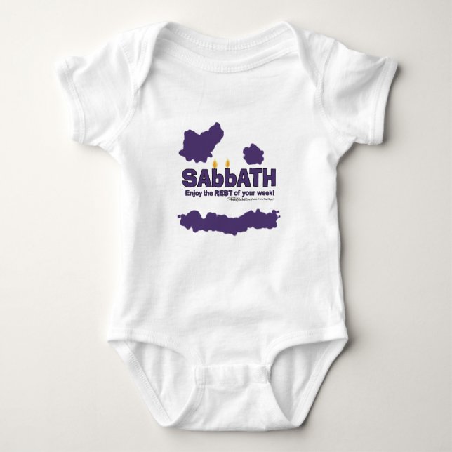 Sabbat mit Kerzen - Genießen Sie die ERHOLUNG Ihre Baby Strampler (Vorderseite)