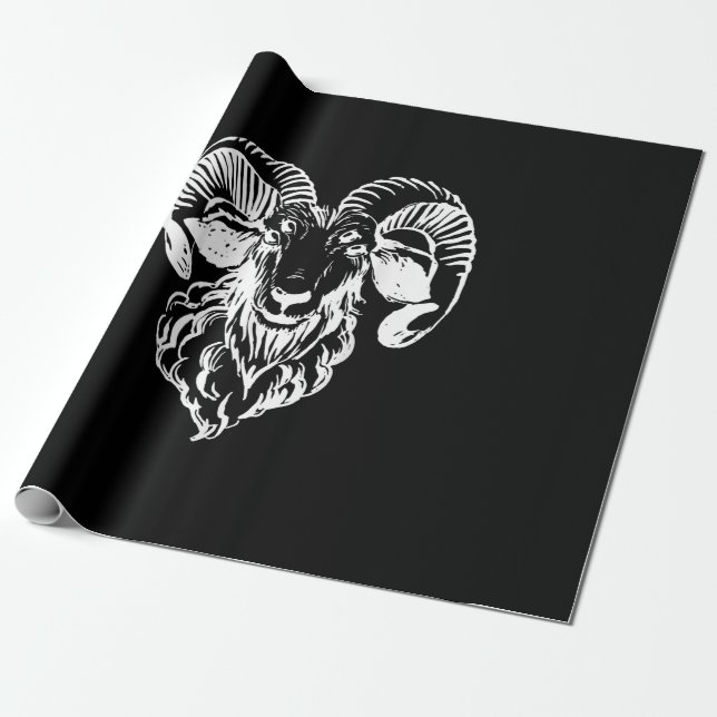 Sabbatic Baphomet Goat Evil Satanic Geschenkpapier (Ungerollt)