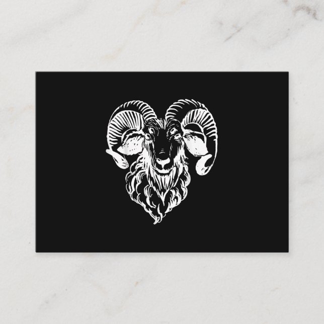 Sabbatic Baphomet Goat Evil Satanic Visitenkarte (Vorderseite)