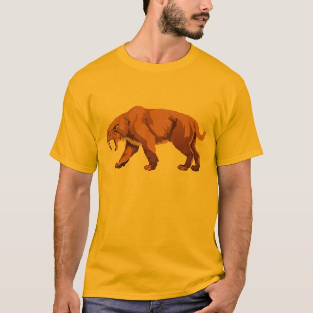 Säbel-Zahn-Katze T-Shirt (Vorderseite)