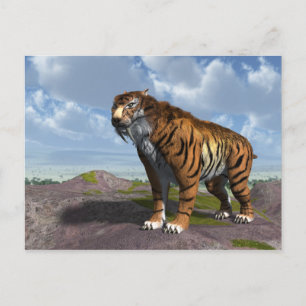Säbel-Zahn-Tiger Postkarte
