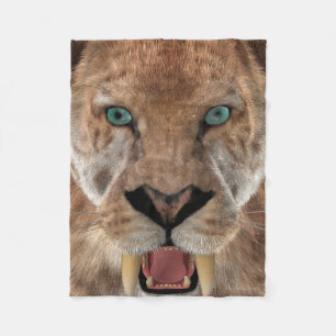 Säbeltoothed Ttiger oder Smilodon Fleecedecke