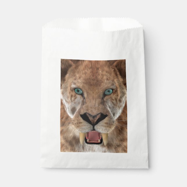 Säbeltoothed Ttiger oder Smilodon Geschenktütchen (Vorderseite)