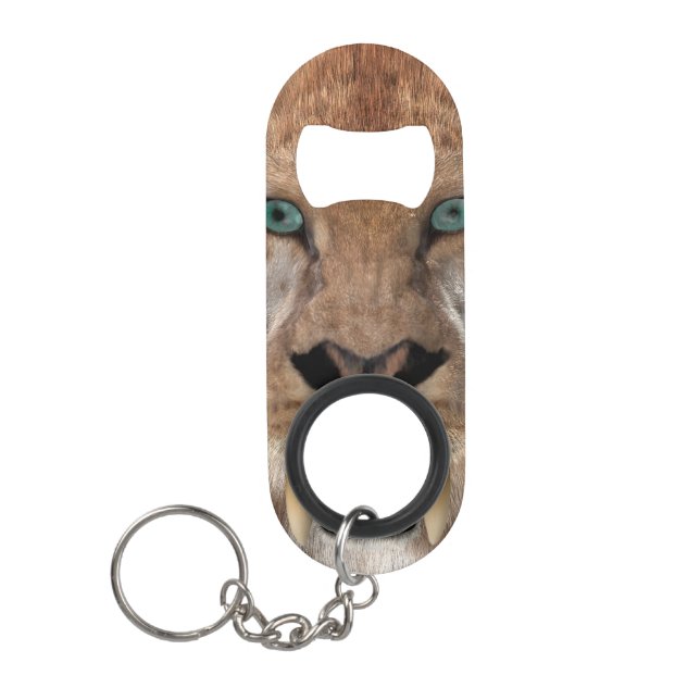 Säbeltoothed Ttiger oder Smilodon Schlüsselbund Flaschenöffner (Vorderseite)