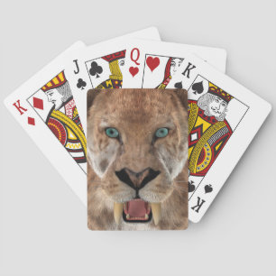 Säbeltoothed Ttiger oder Smilodon Spielkarten