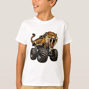 Säbelzahn-Tiger-Gelände-Monstertruck T-Shirt