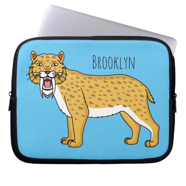 Säbelzahntiger Laptopschutzhülle (Vorderseite)