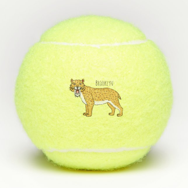 Säbelzahntiger Tennisbälle (Vorderseite)