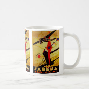 Sabena Art Deco Kompass Kaffeetasse