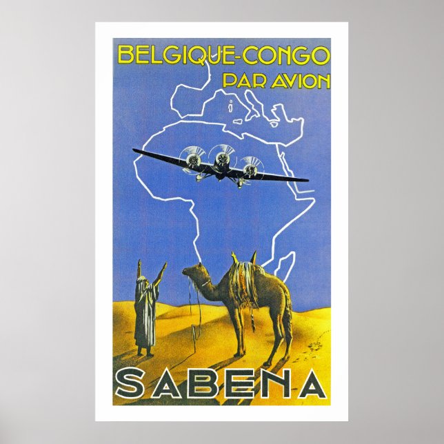 Sabena ~ Belgique Congo Poster (Vorne)