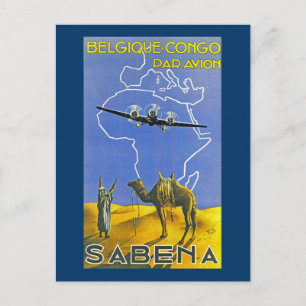 Sabena ~ Belgisch Kongo Postkarte