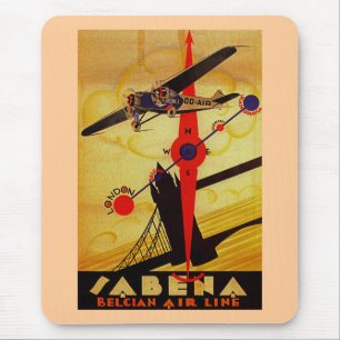 Sabena-Kunst-Deko-Kompass Mousepad