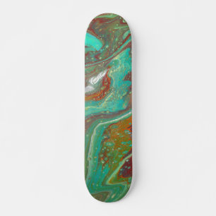 Saber Dance 3 Green Red Abstrait Skateboard Deck