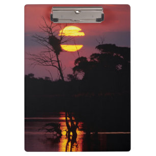 Sabi Fluss bei Sonnenuntergang, Kruger-Nationalpar Klemmbrett