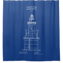 Sabine Bank Lighthouse - Texas - AD Duschvorhang