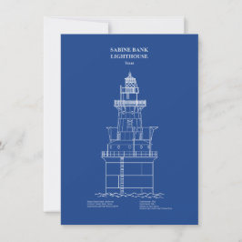 Sabine Bank Lighthouse - Texas - AD Mitteilungskarte