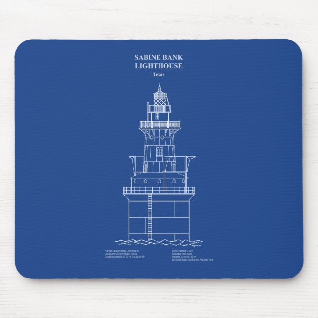Sabine Bank Lighthouse - Texas - AD Mousepad (Vorne)