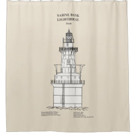 Sabine Bank Lighthouse - Texas - SBD Duschvorhang