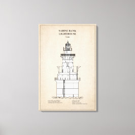 Sabine Bank Lighthouse - Texas - SBD Leinwanddruck