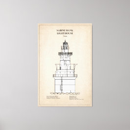 Sabine Bank Lighthouse - Texas - SBD Leinwanddruck