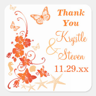 Sable 1,5 po, orange, Sticker Mariage Tropical Bla