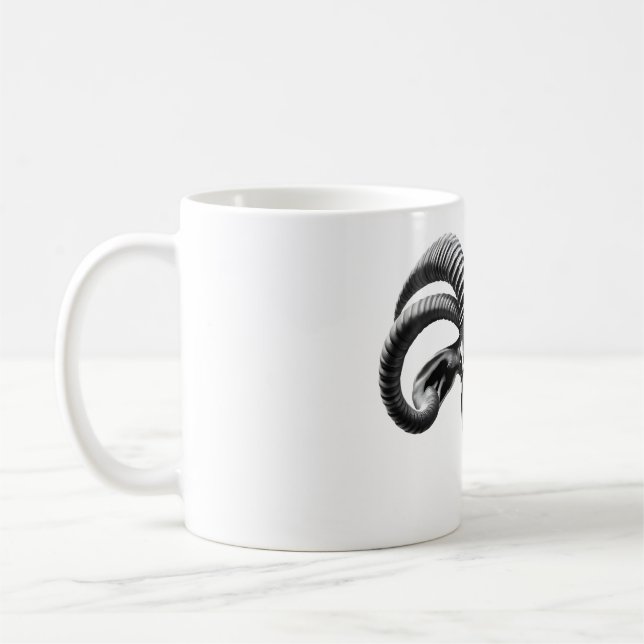 Sable Antelope Head Black & White T - Shirt Kaffeetasse (Links)