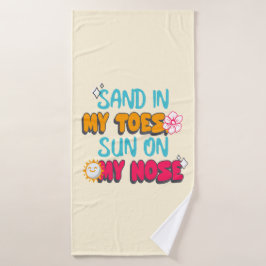 Sable dans mes orteils, soleil sur mon nez