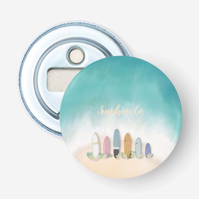 Sable de plage et ouvre-bouteille de surf (Devant)