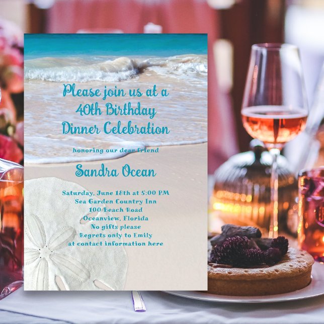 Sable Dollar Anniversaire Fête Invitation (Créateur téléchargé)