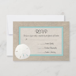 Sable Dollar Beach Wedding Carte RSVP