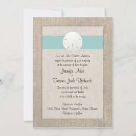 Sable Dollar Beach Wedding Invitation - Turquoise