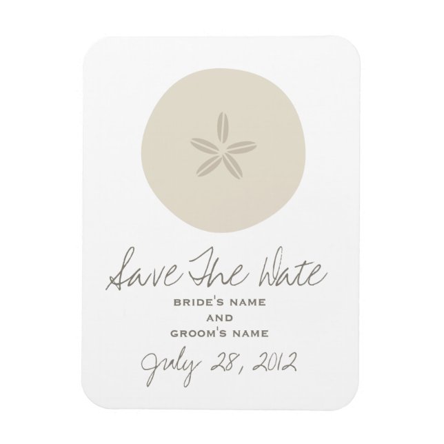 Sable Dollar Mariage Enregistrer La Date Magnet (Vertical)
