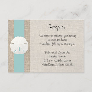 Sable Dollar Plage Mariage Réception Invitation vo